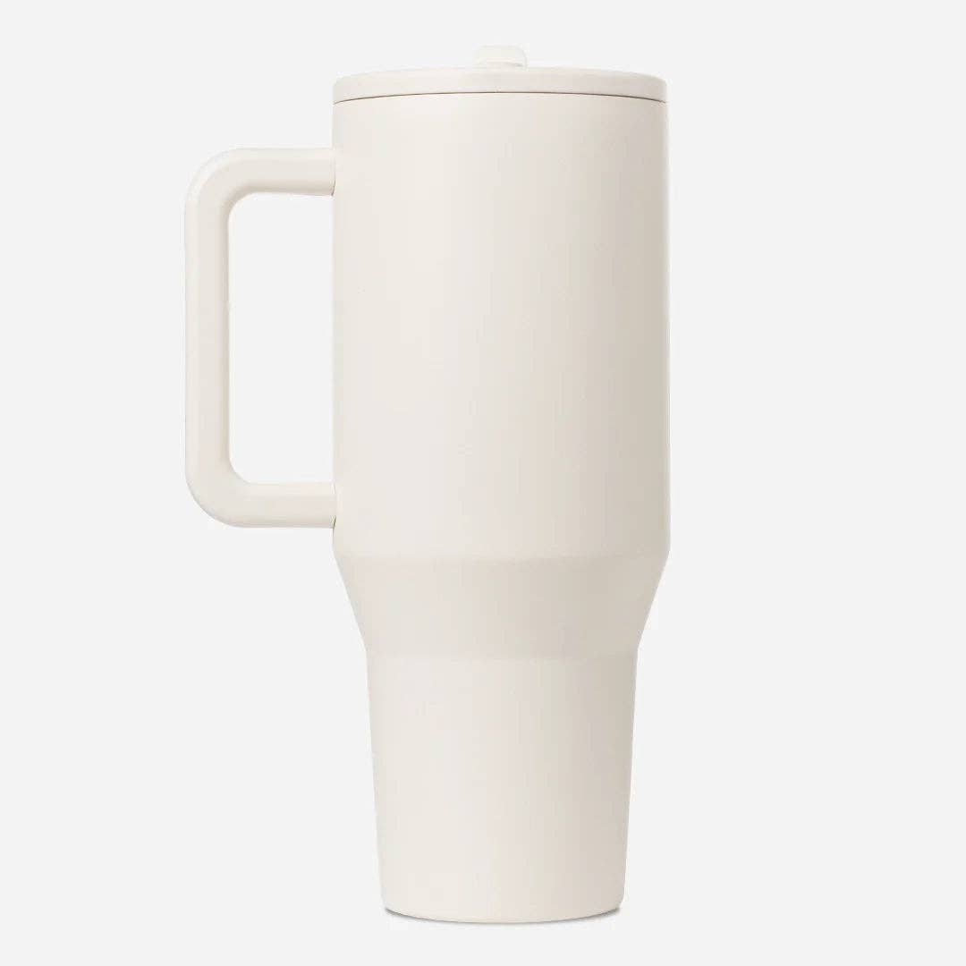 Cream HydroJug 40 oz Traveler Tumbler: Cream - Image 4