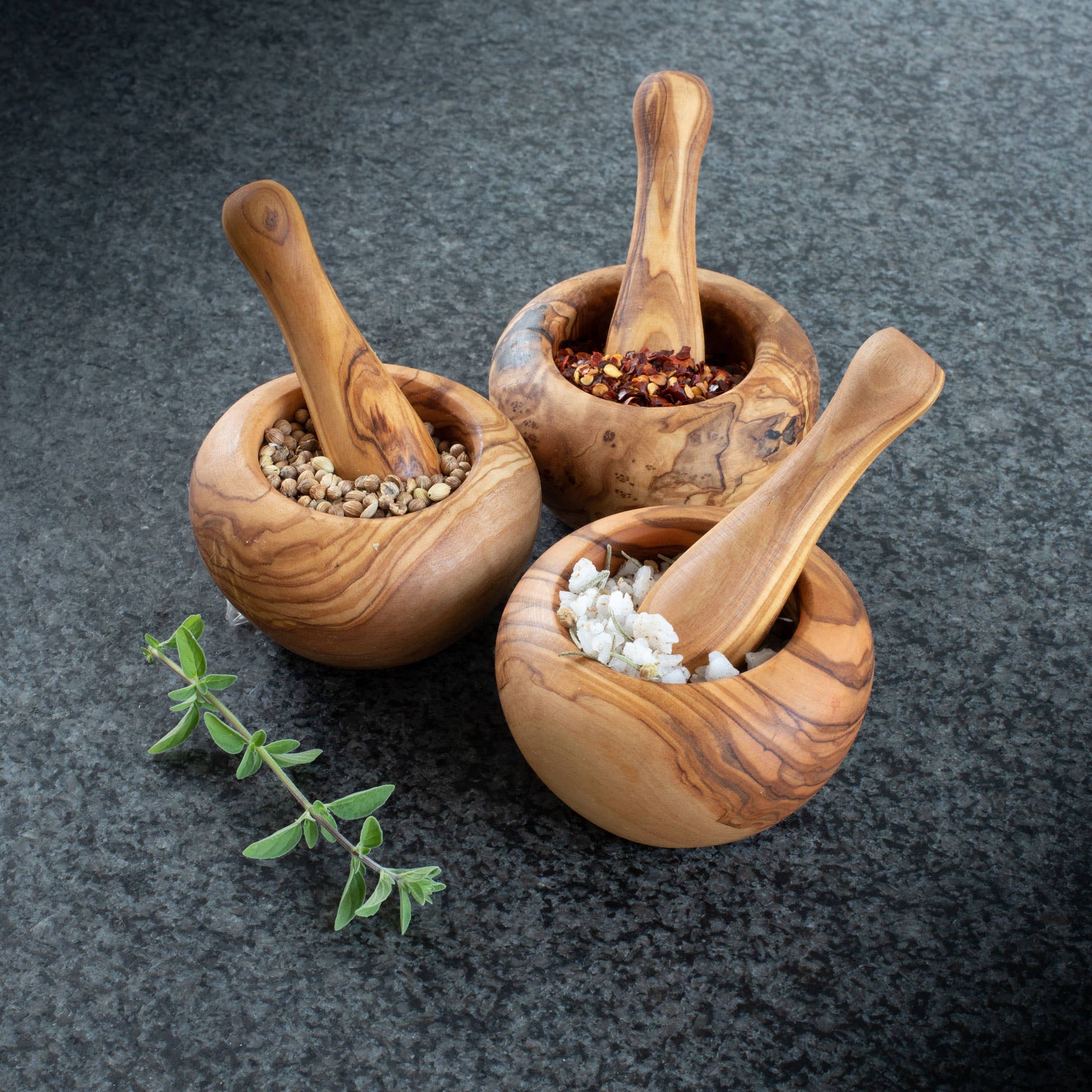 SEGGIANO Mortar SMALL with pestle Olive Wood Handcrafted