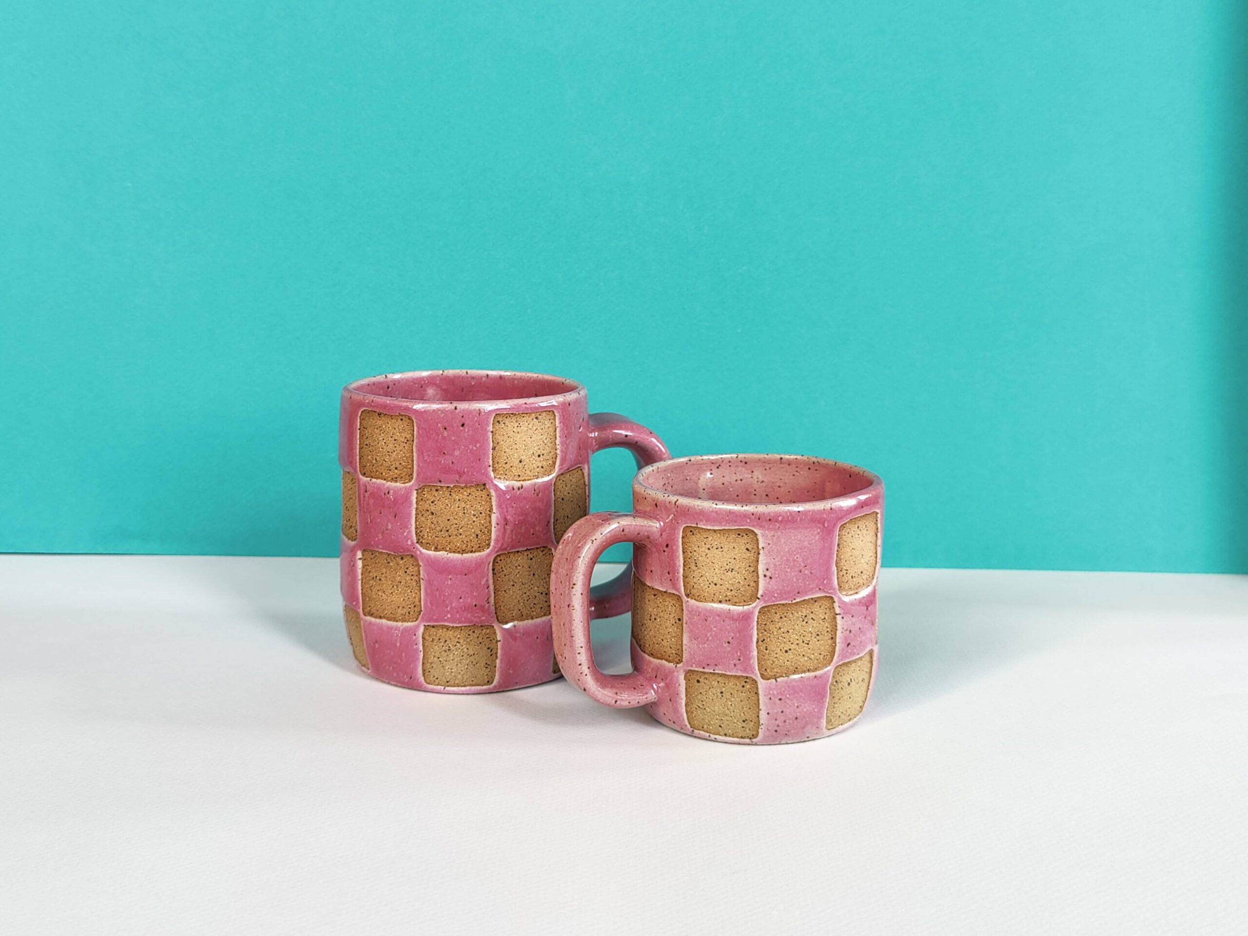 Osso Ceramics - Checkerboard Mug in Glossy Pink - Image 7