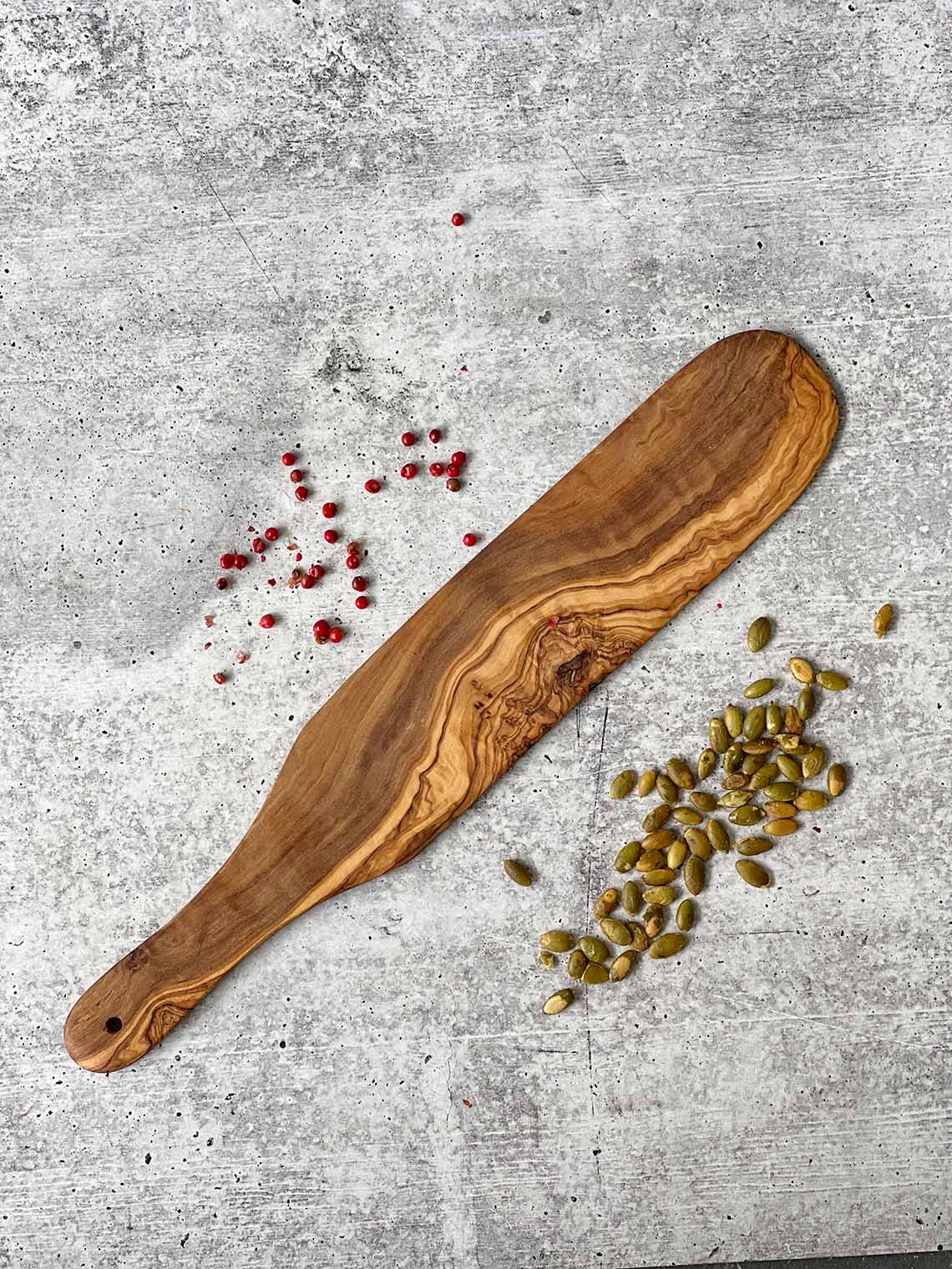 Olive Wood Long Crepe Spatula 14" - Image 2