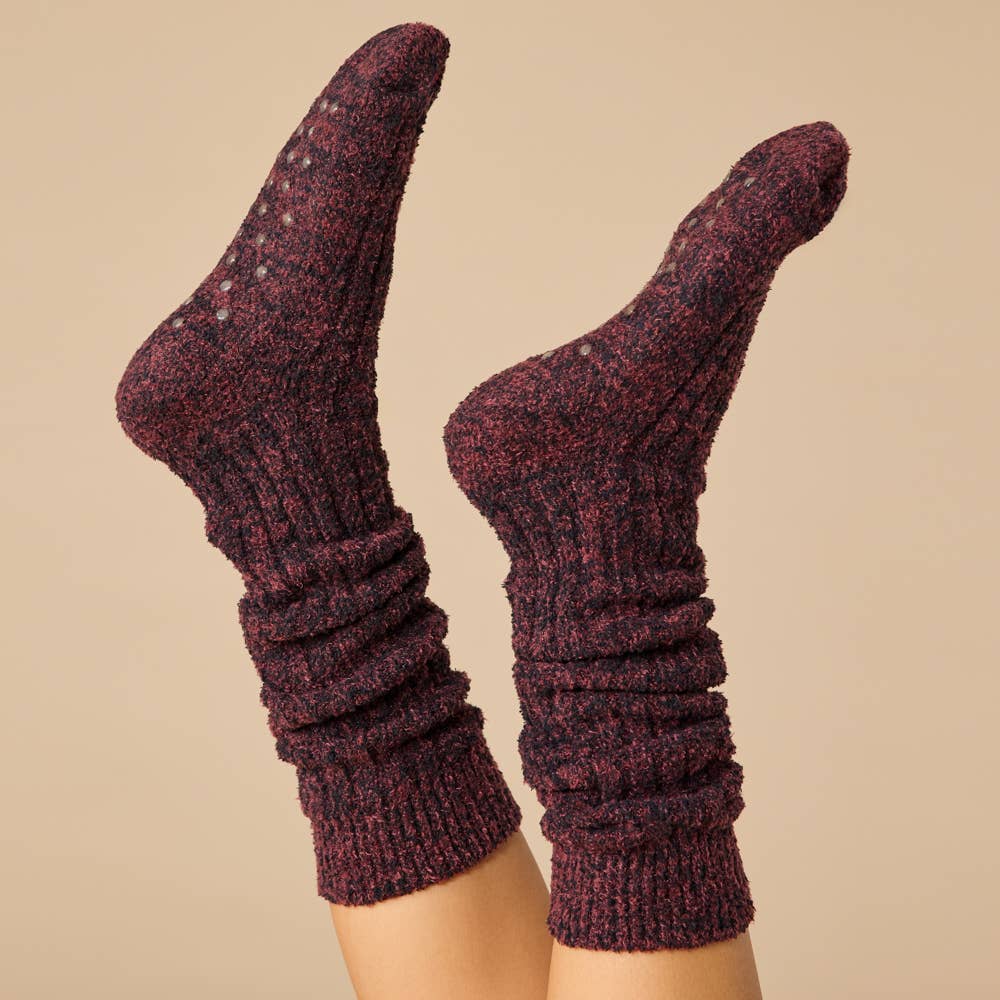 Marshmallow Socks with Grippers: Heather Coco - Image 7