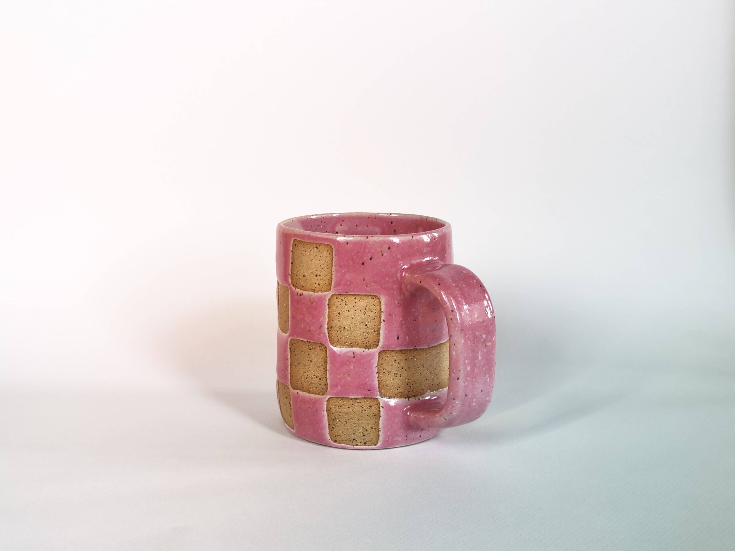 Osso Ceramics - Checkerboard Mug in Glossy Pink - Image 5