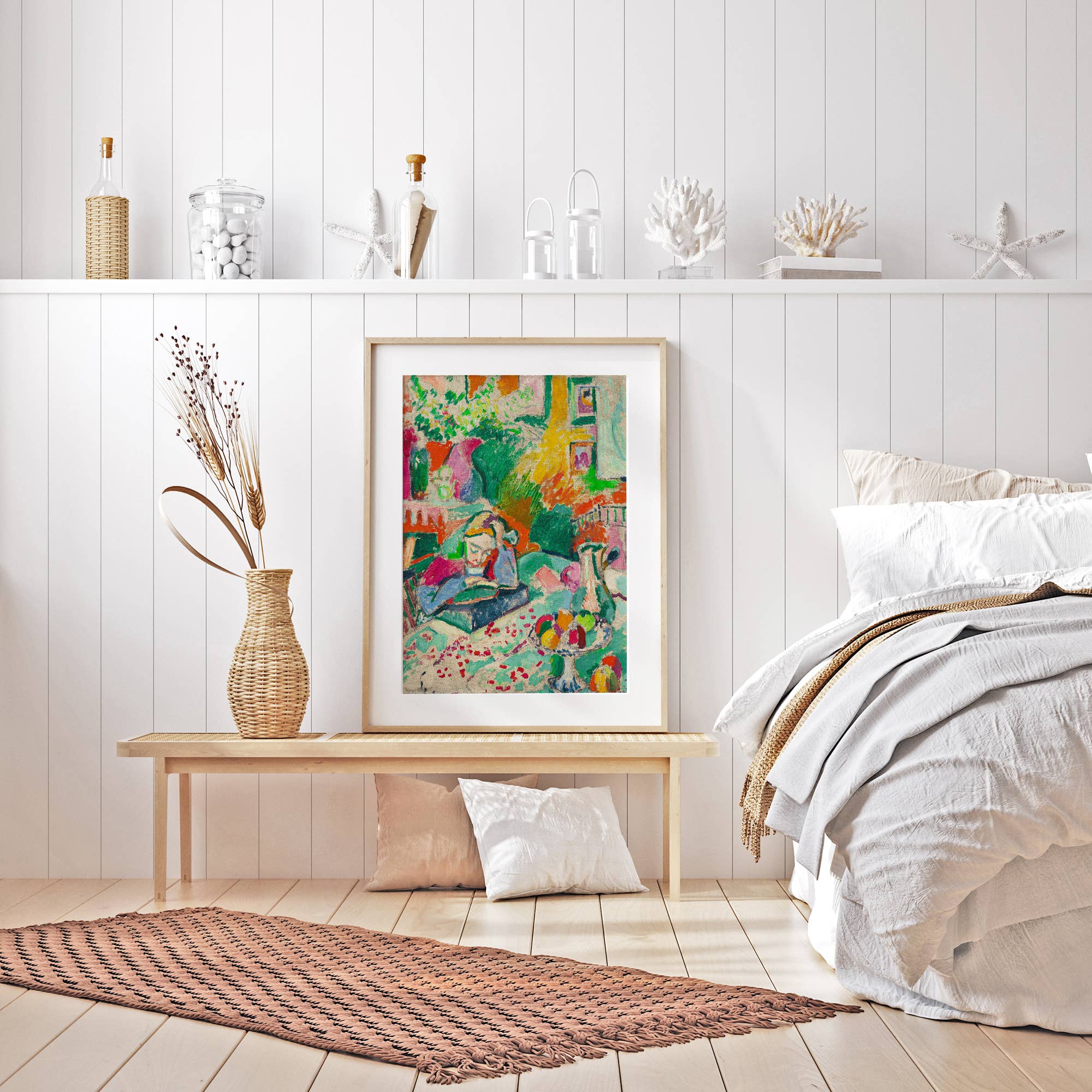 Sugar & Canvas - Matisse Interior with a Young Girl Reading Art Print M140 - Image 6