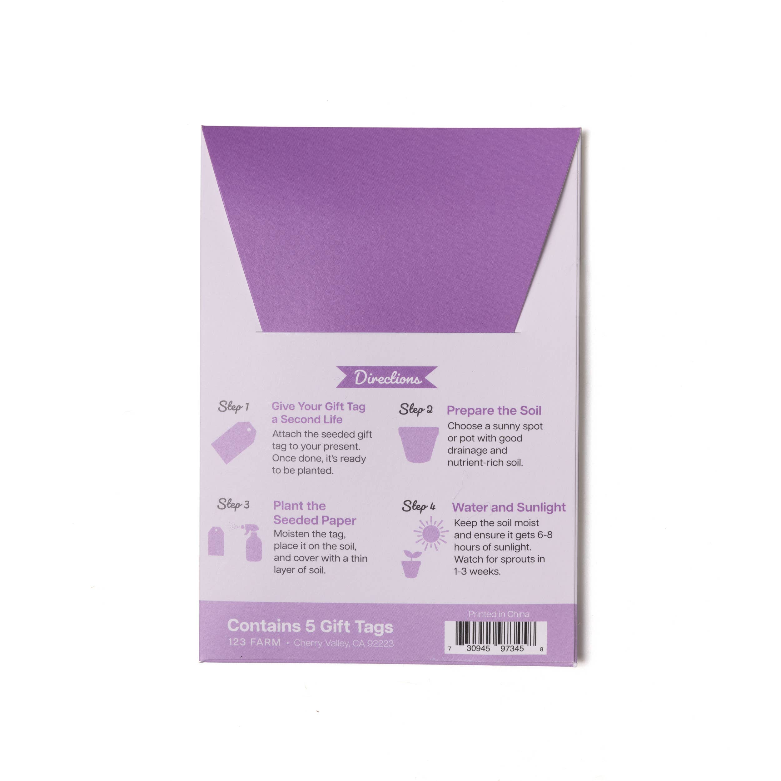 Plantable Seed Gift Tags - Vintage Seed Design, 5 Gift Tags: Lavender - Image 18