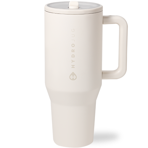 Cream HydroJug 40 oz Traveler Tumbler: Cream
