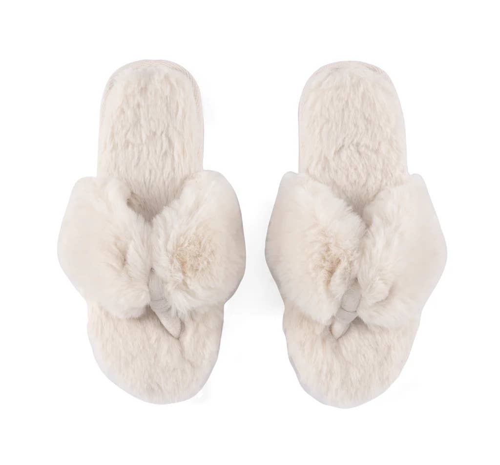 RINA THONG SLIPPERS L/XL, IVORY - Image 3