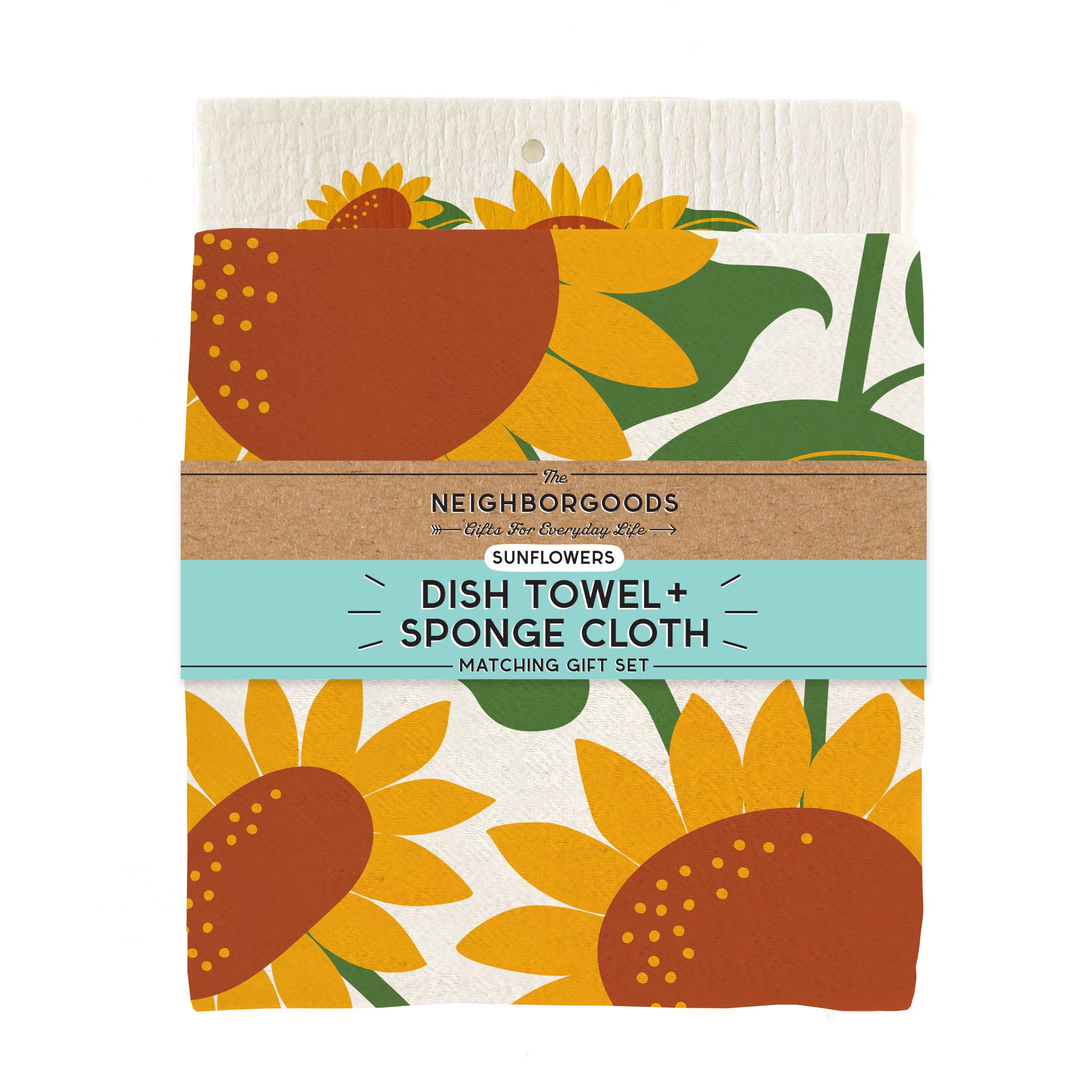 Fall Sunflowers - Tea Towel + Sponge Cloth Set