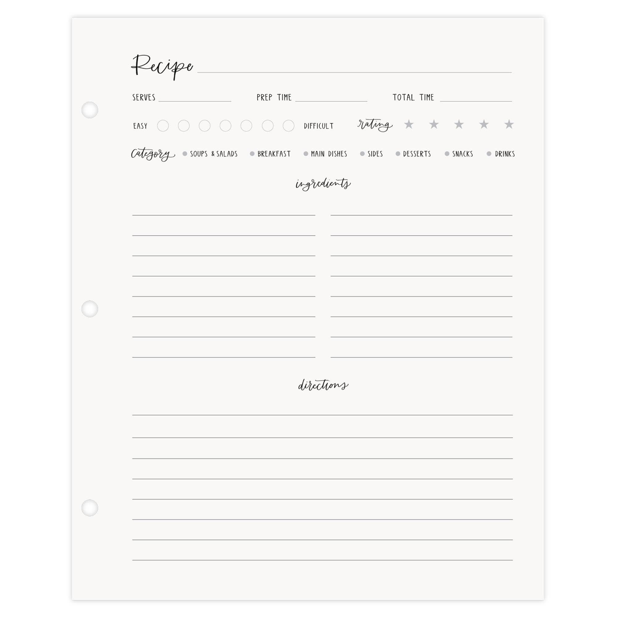 Petite Recipe Page Set - Image 4