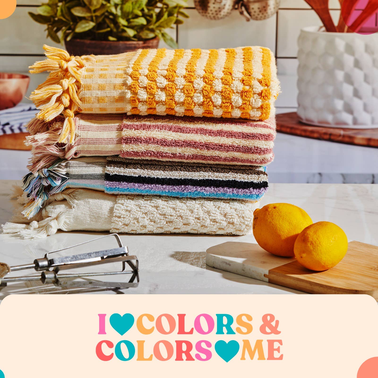 Pompom Bubble Handloomed Turkish Hand Towels: Mustard - Image 20