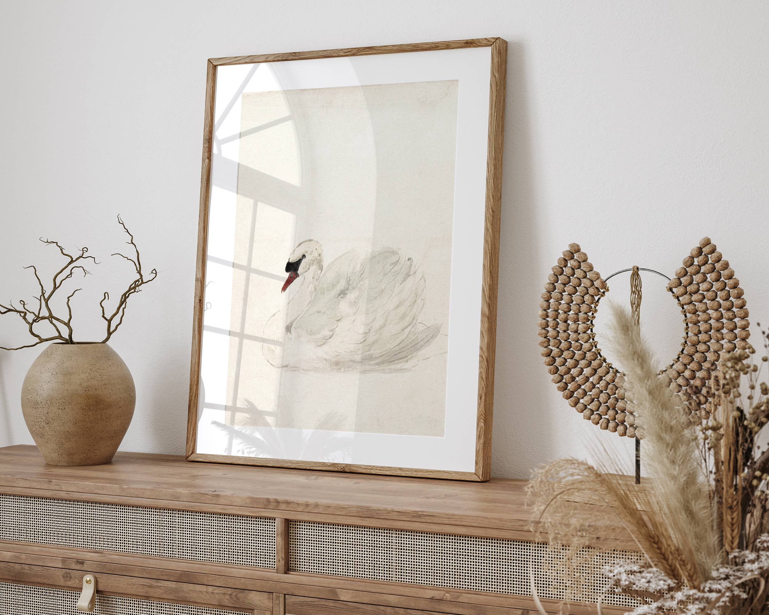 Sugar & Canvas - Vintage European Swan Animal Portrait Art Print VP111 - Image 3