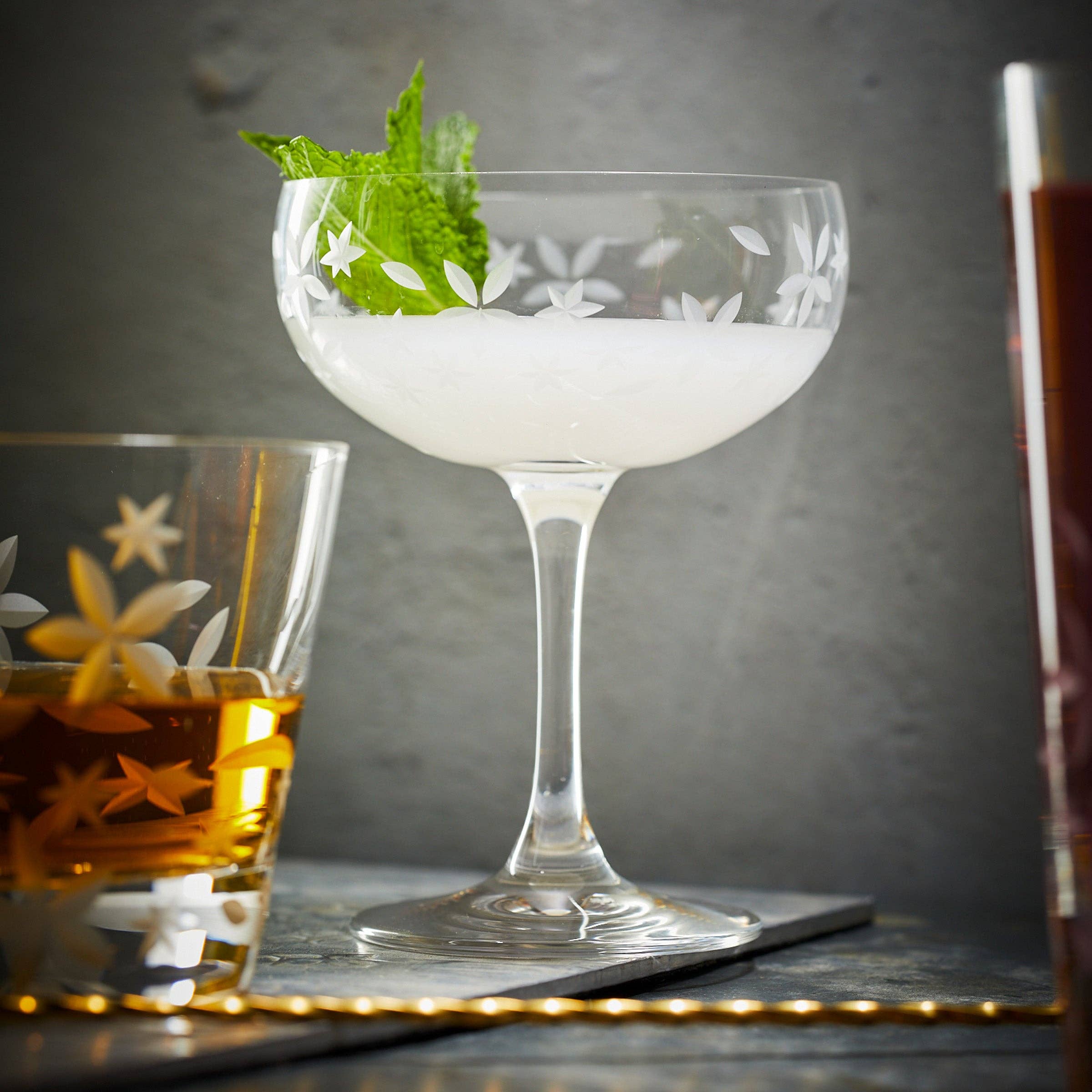 Caskata - Chatham Bloom Coupe Cocktail Glasses, Set of 2 - Image 3