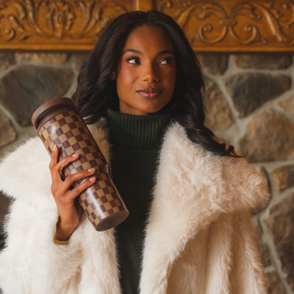 Autumn Checkers HydroJug 32 oz Sport Water Bottle - Image 7