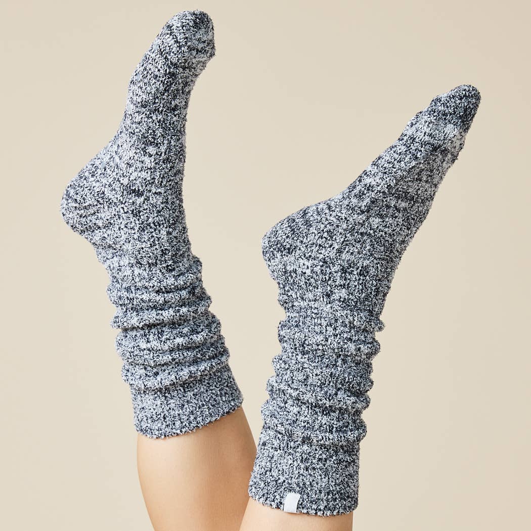 Marshmallow Socks with Grippers: Heather Coco - Image 3