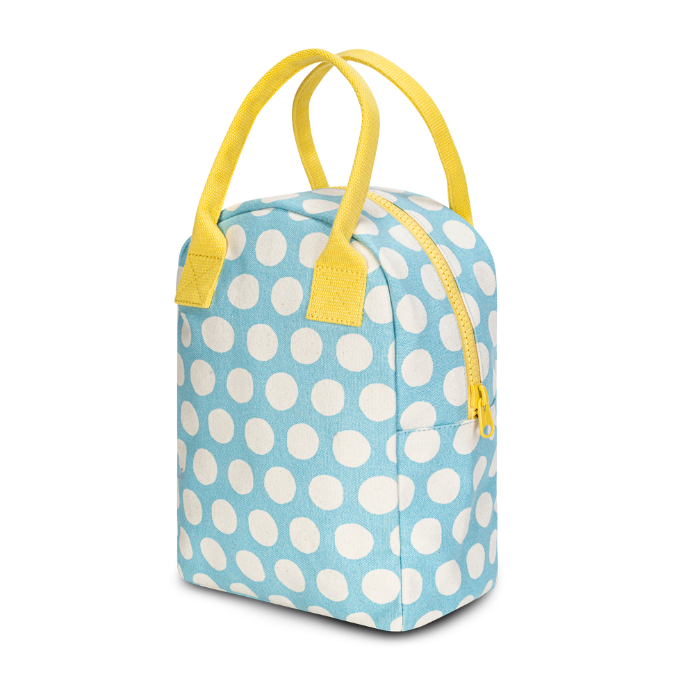 Fluf - Zipper Lunch Bag - Dot Blue - Image 3