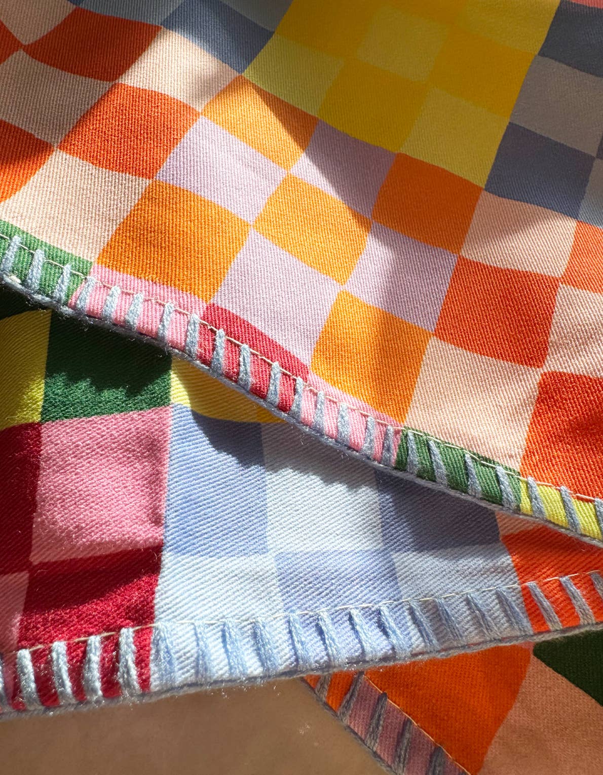 Idlewild Co. - Rainbow Checks Tea Towel - Image 2