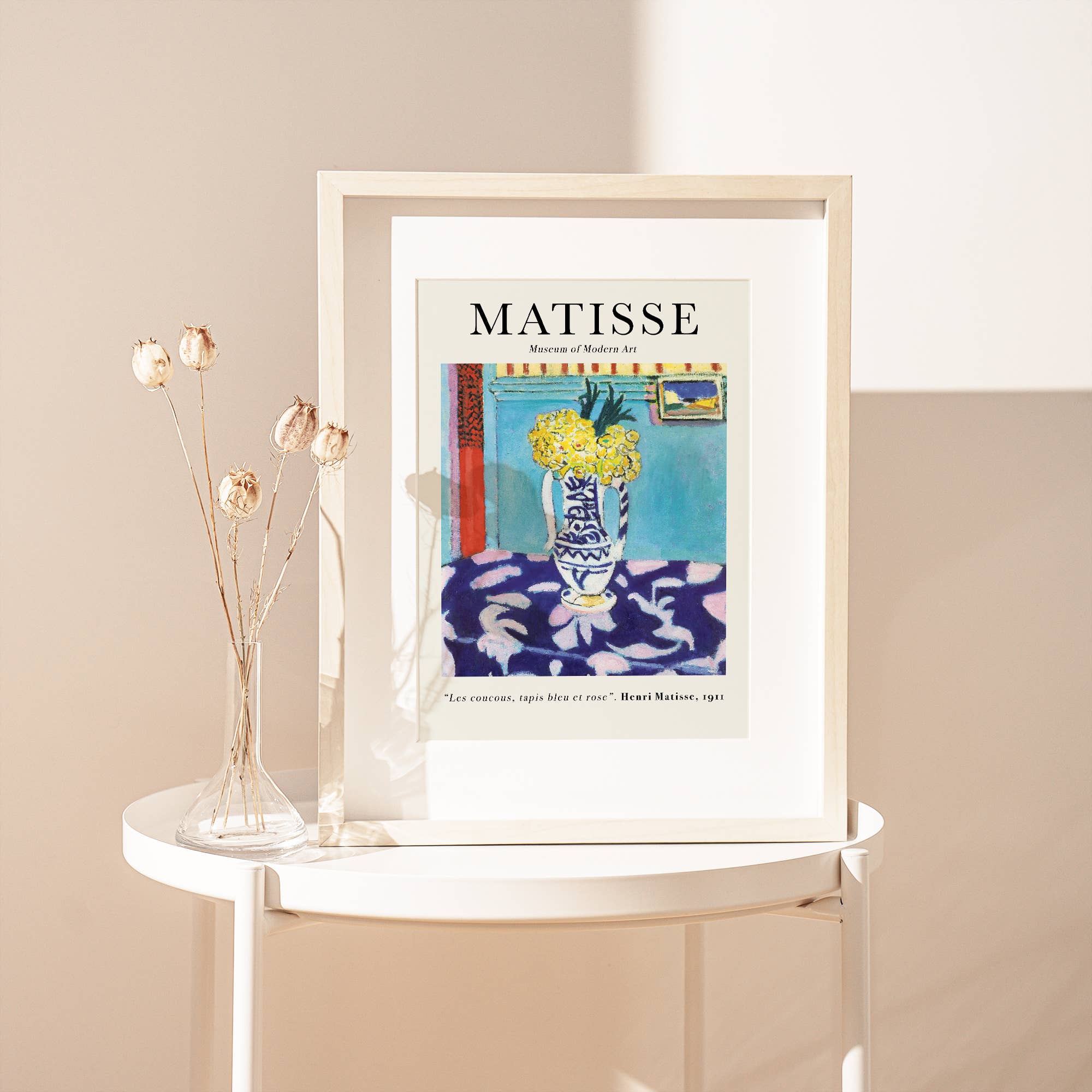 Sugar & Canvas - Henri Matisse Les Coucous, Tapis Bleu Et Rose Print M18 - Image 8