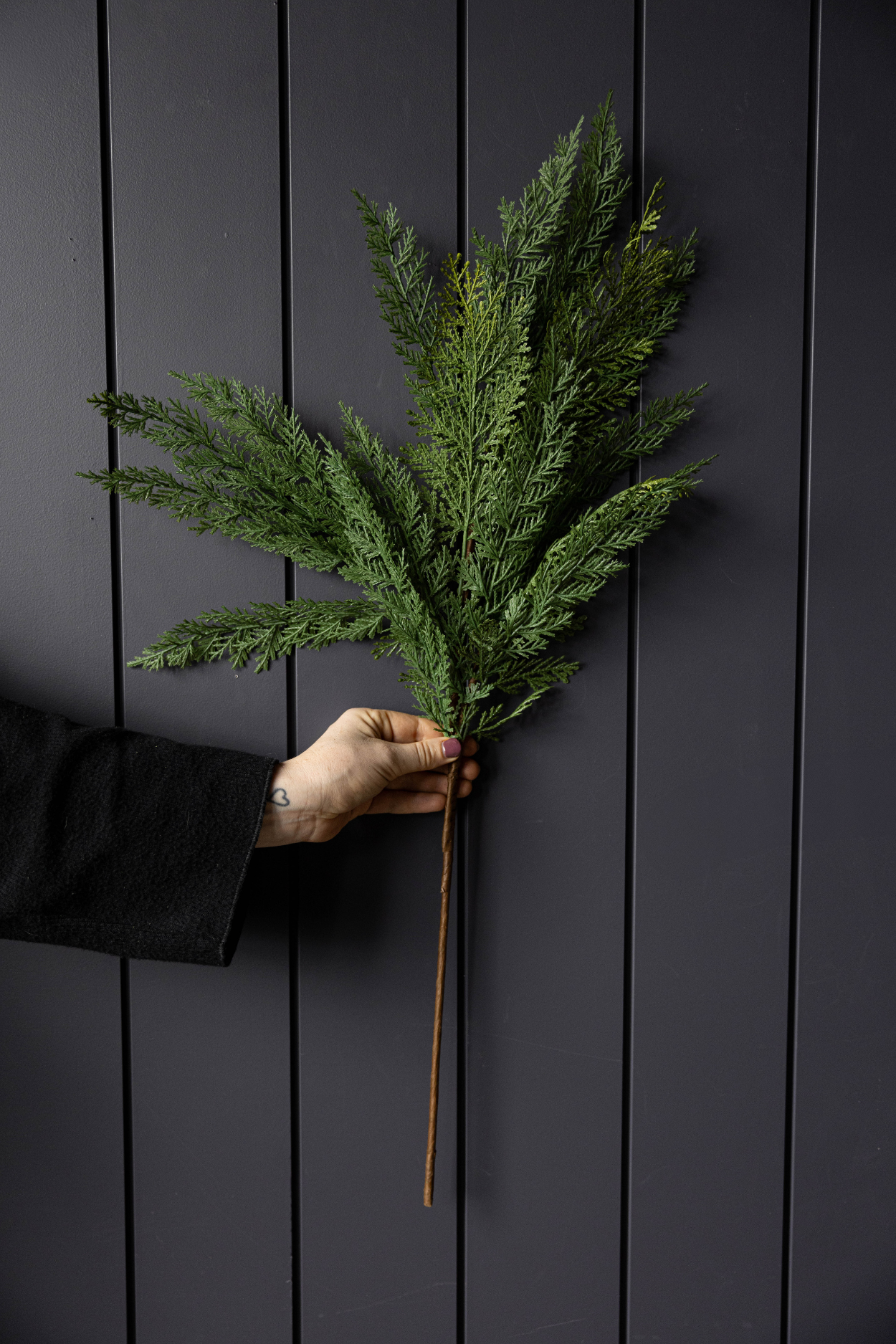 Cypress Leaf Full Real Touch Stems: Large Stem - 40" - Image 4