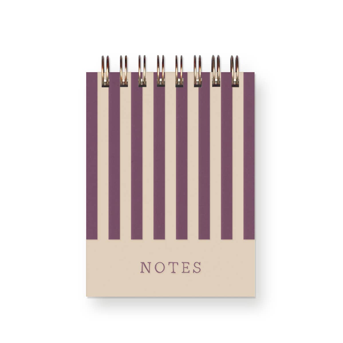 Notes Stripe Mini Jotter Notebook: Sky Blue Cover | White Ink - Image 2