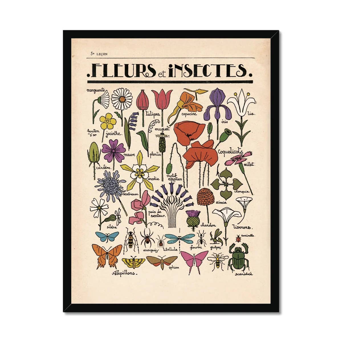 Roomytown Inc - Fleurs et Insectes Fine Art Print - Image 5
