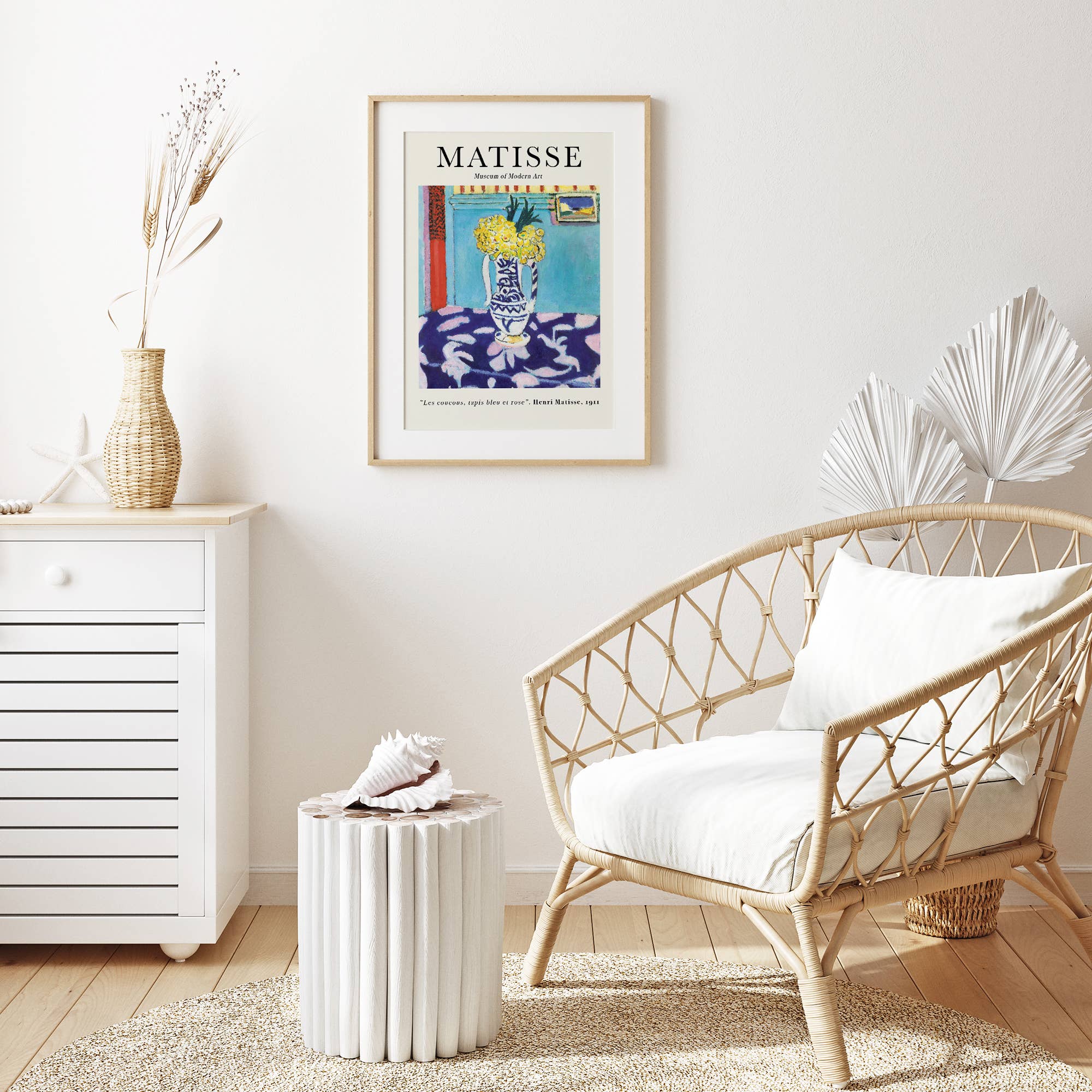 Sugar & Canvas - Henri Matisse Les Coucous, Tapis Bleu Et Rose Print M18 - Image 9