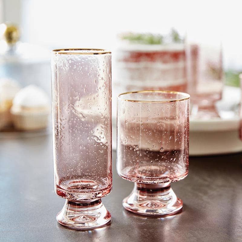 Gold Rimmed Glass - Blush - Champagne - Image 2