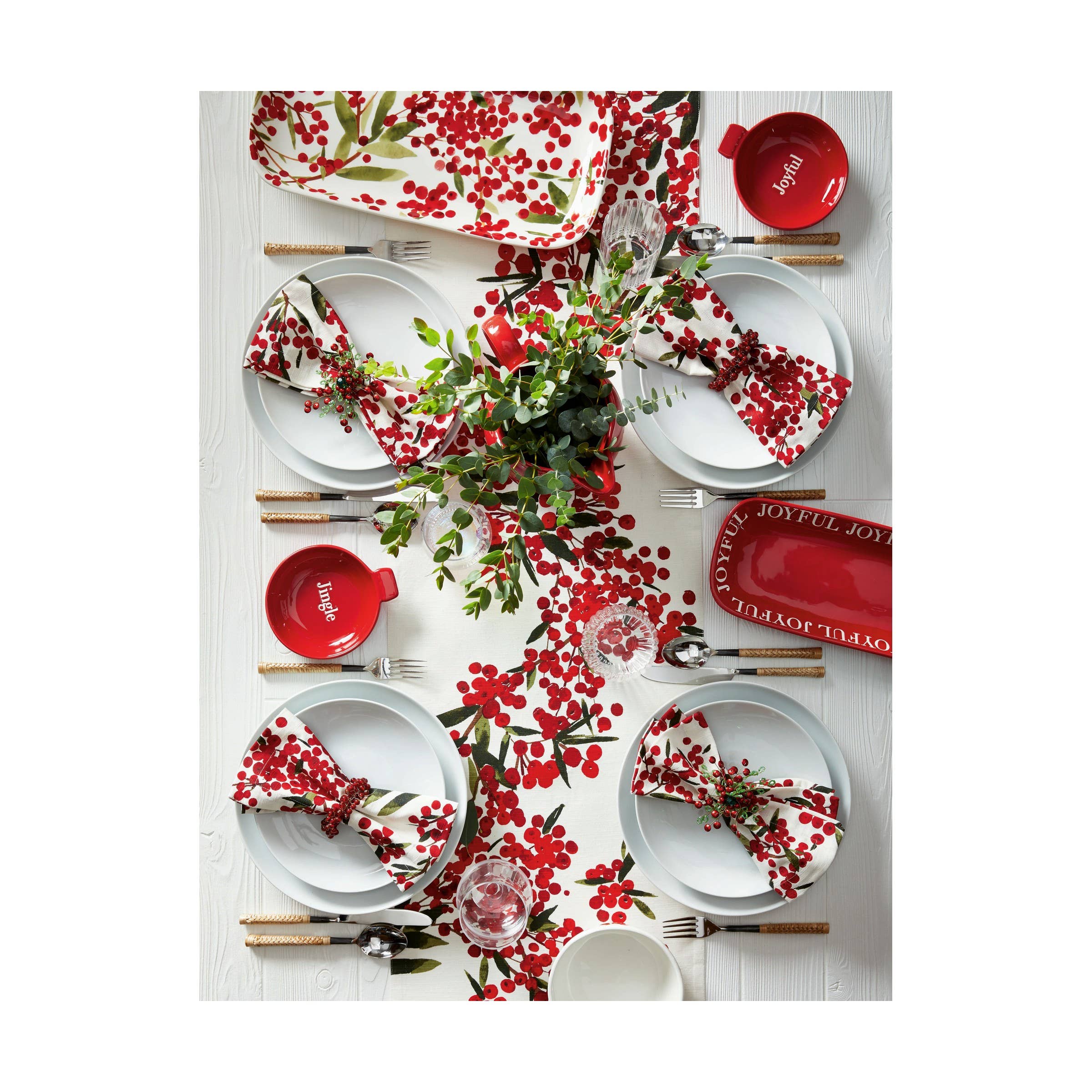 Red Berry Sprig Snack Bowl - Image 3