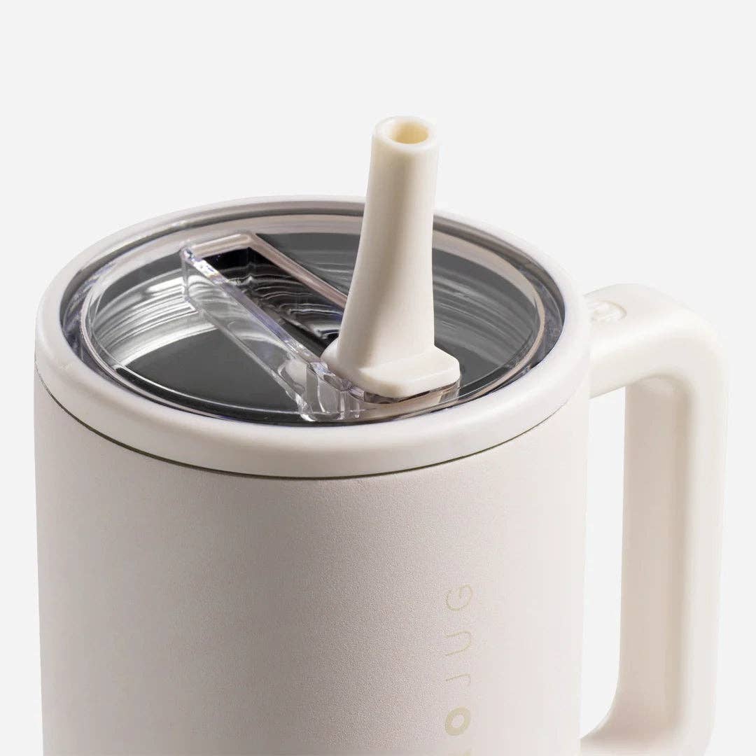 Cream HydroJug 40 oz Traveler Tumbler: Cream - Image 2