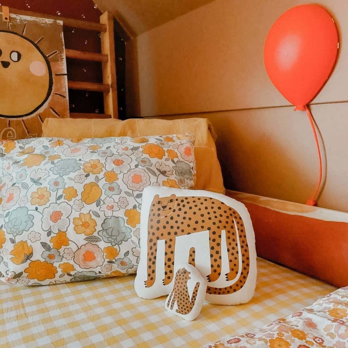 Imani + KIDS by Imani Collective - Mama Cheetah and Cub Canvas Pillow Set - Image 4