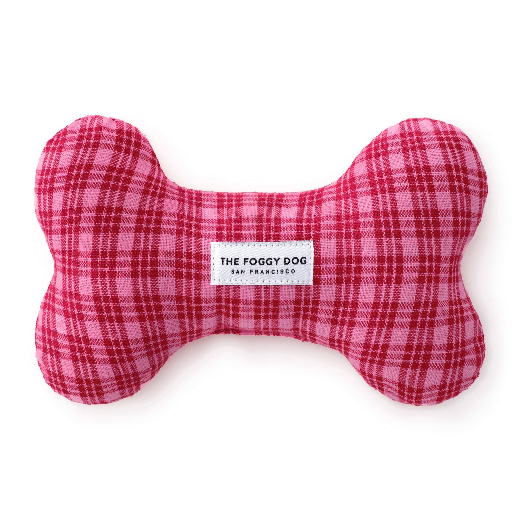 HTH x TFD Katherine Plaid Valentine's Day Dog Squeaky Toy