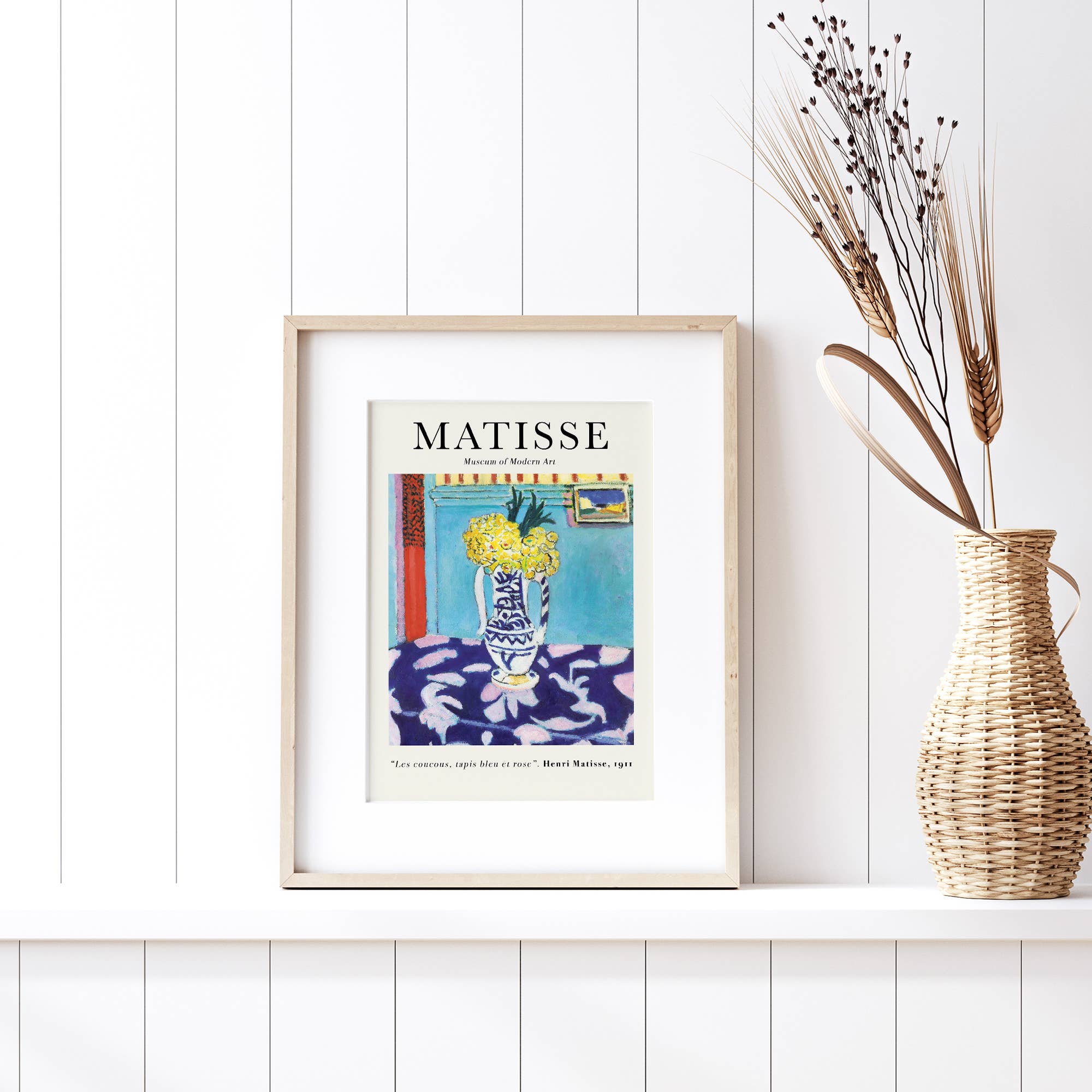 Sugar & Canvas - Henri Matisse Les Coucous, Tapis Bleu Et Rose Print M18 - Image 4