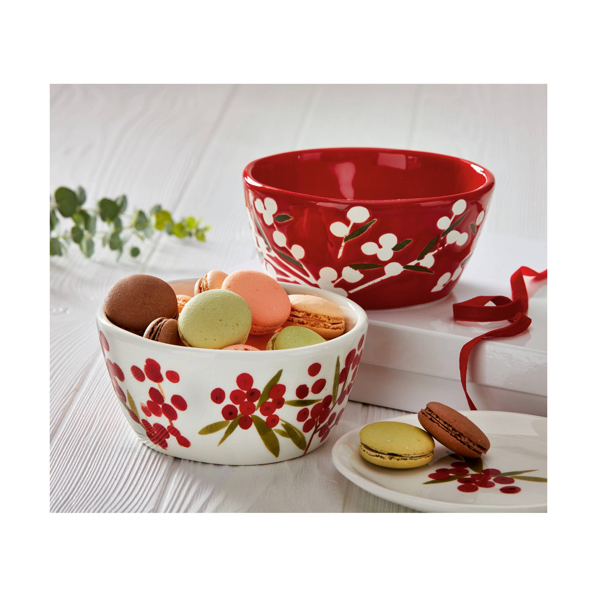 Red Berry Sprig Snack Bowl - Image 2