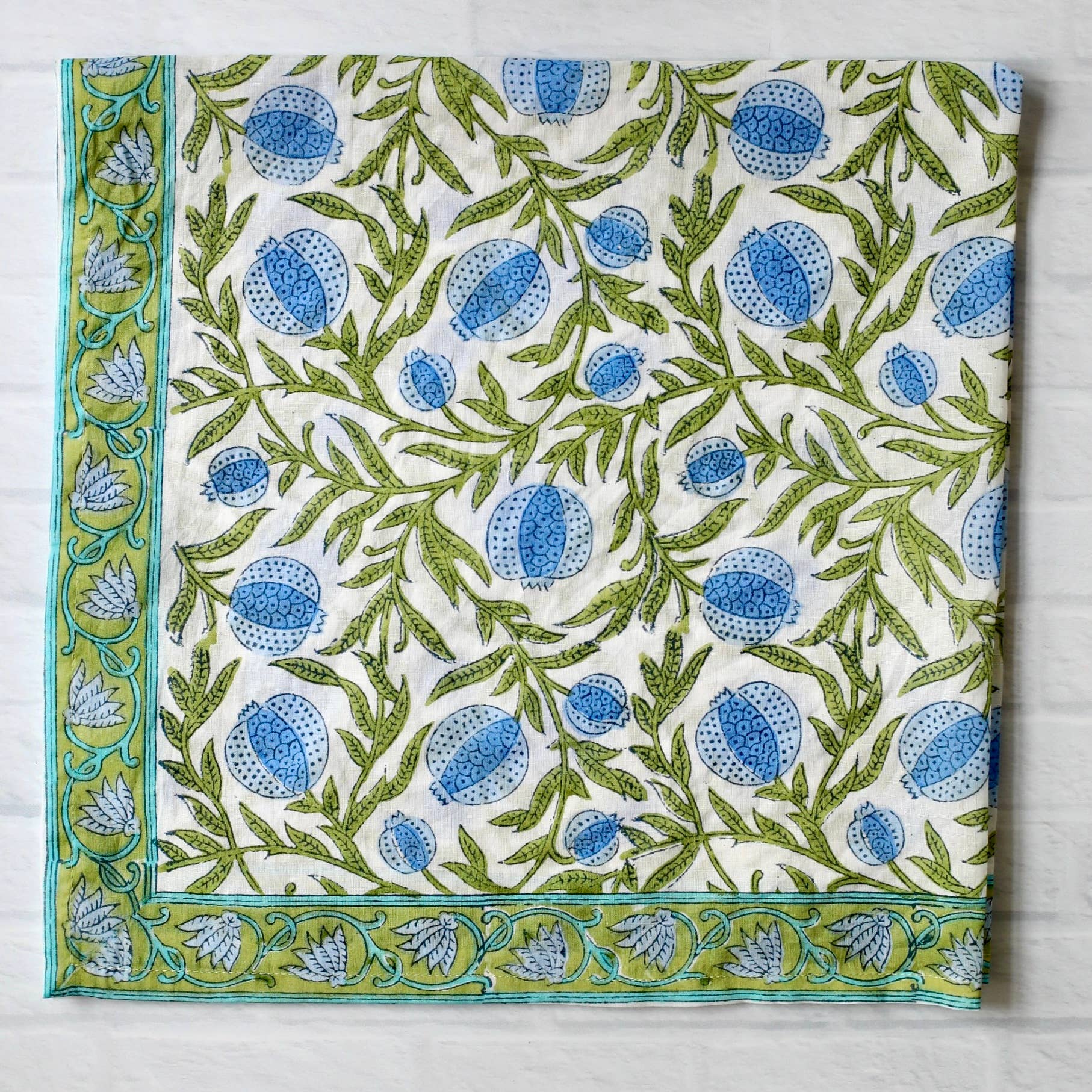 Pacific & Rose Textiles - Bandana Pomegranate Blue - Image 4