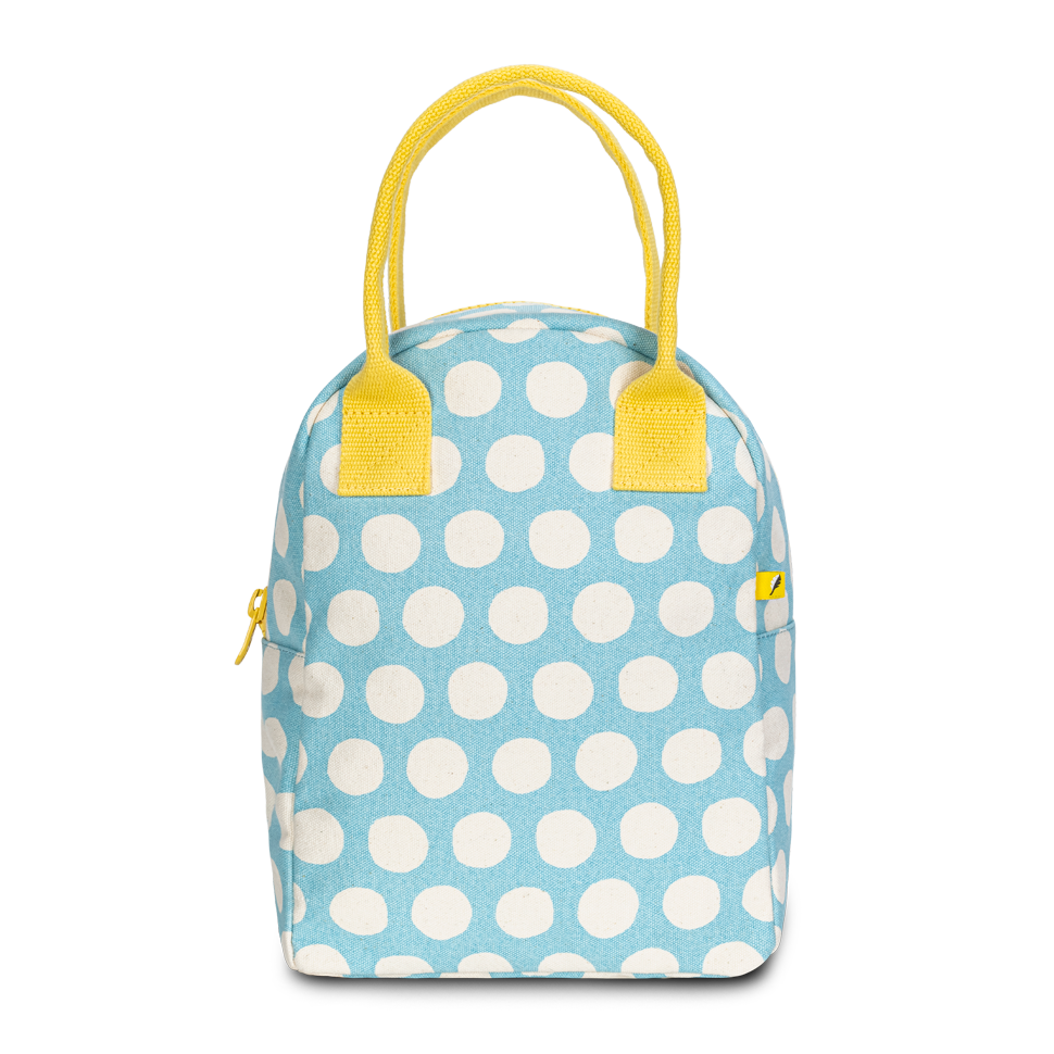 Fluf - Zipper Lunch Bag - Dot Blue
