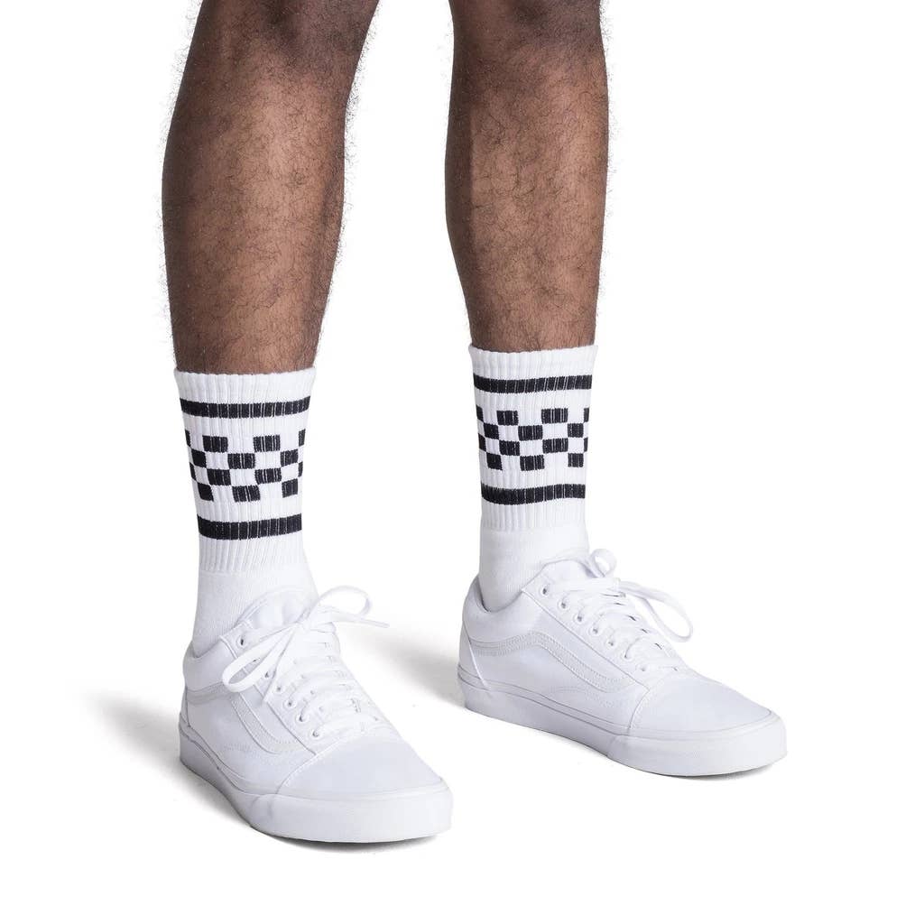 SOCCO - SOCCO Checkered Crew | White with Black Checkers - Image 2