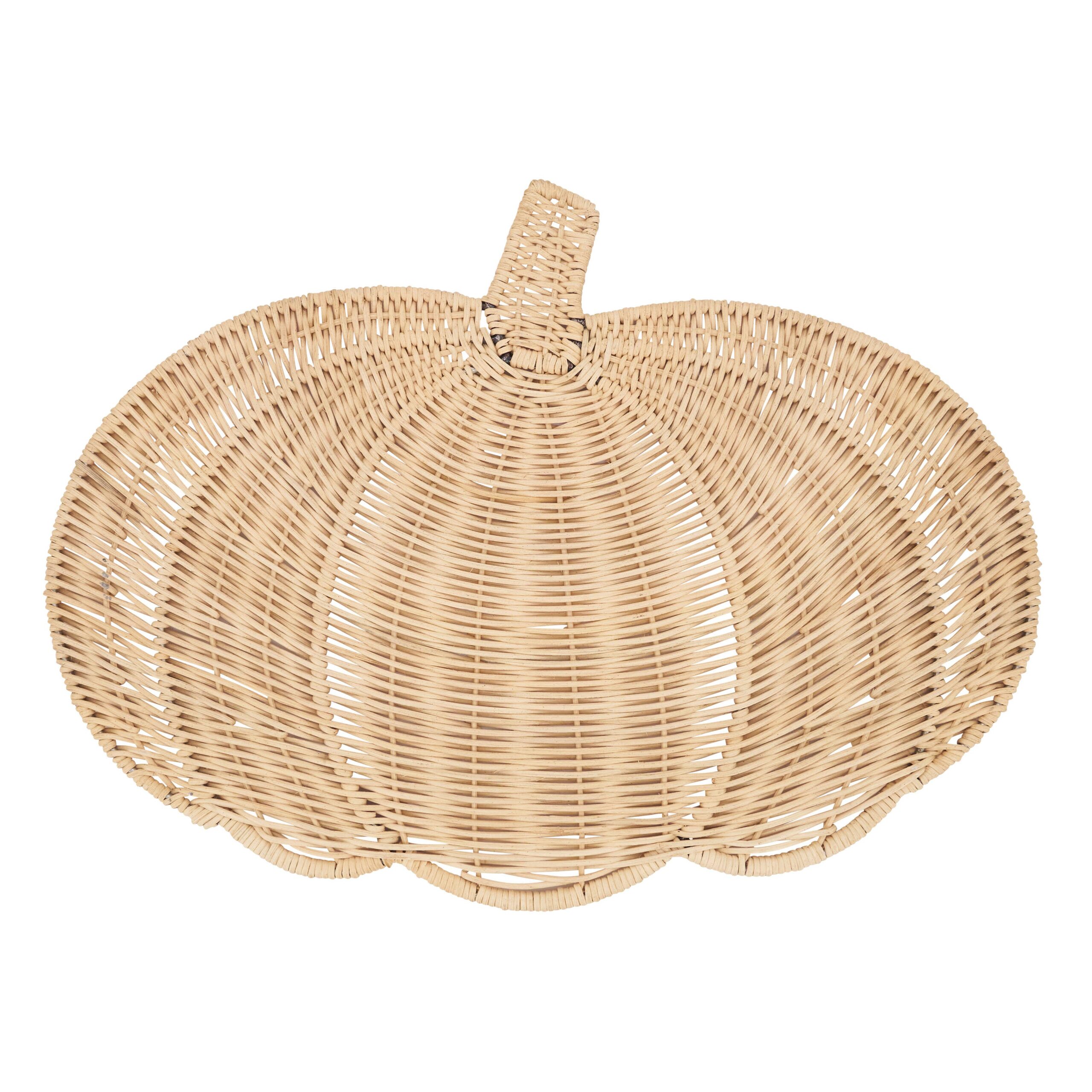 Fall Harvest Rattan Pumpkin Placemat: Brown, 13"x17" - Image 12
