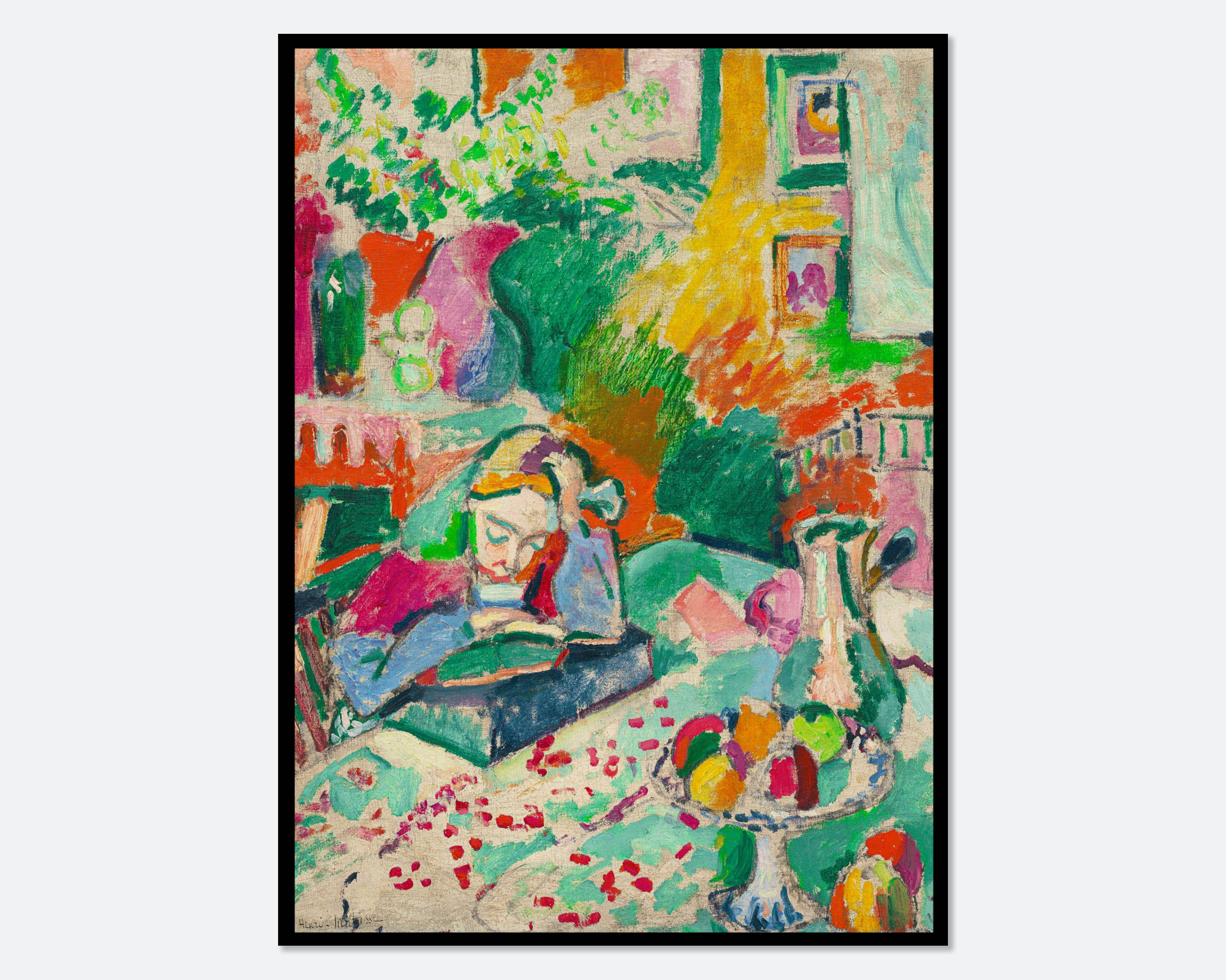 Sugar & Canvas - Matisse Interior with a Young Girl Reading Art Print M140