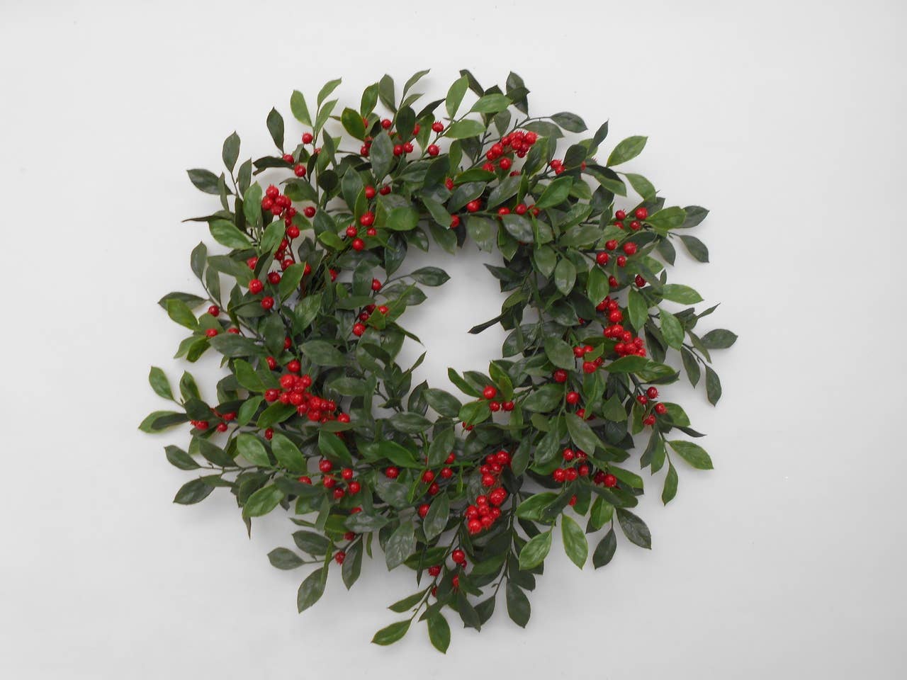 ES Essentials - Artificial Christmas Red Berry Wreath 20"
