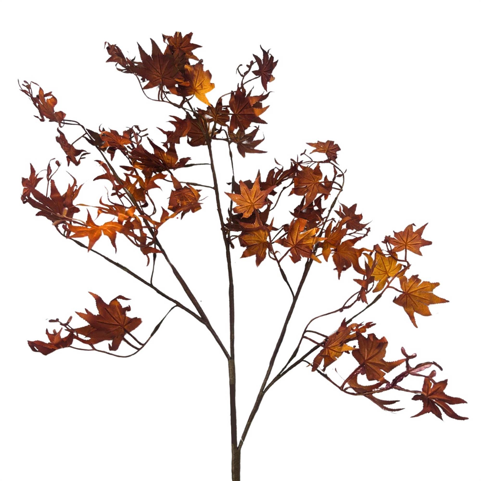 Japanese Maple Leaf Spray - Orange/Brown 43”