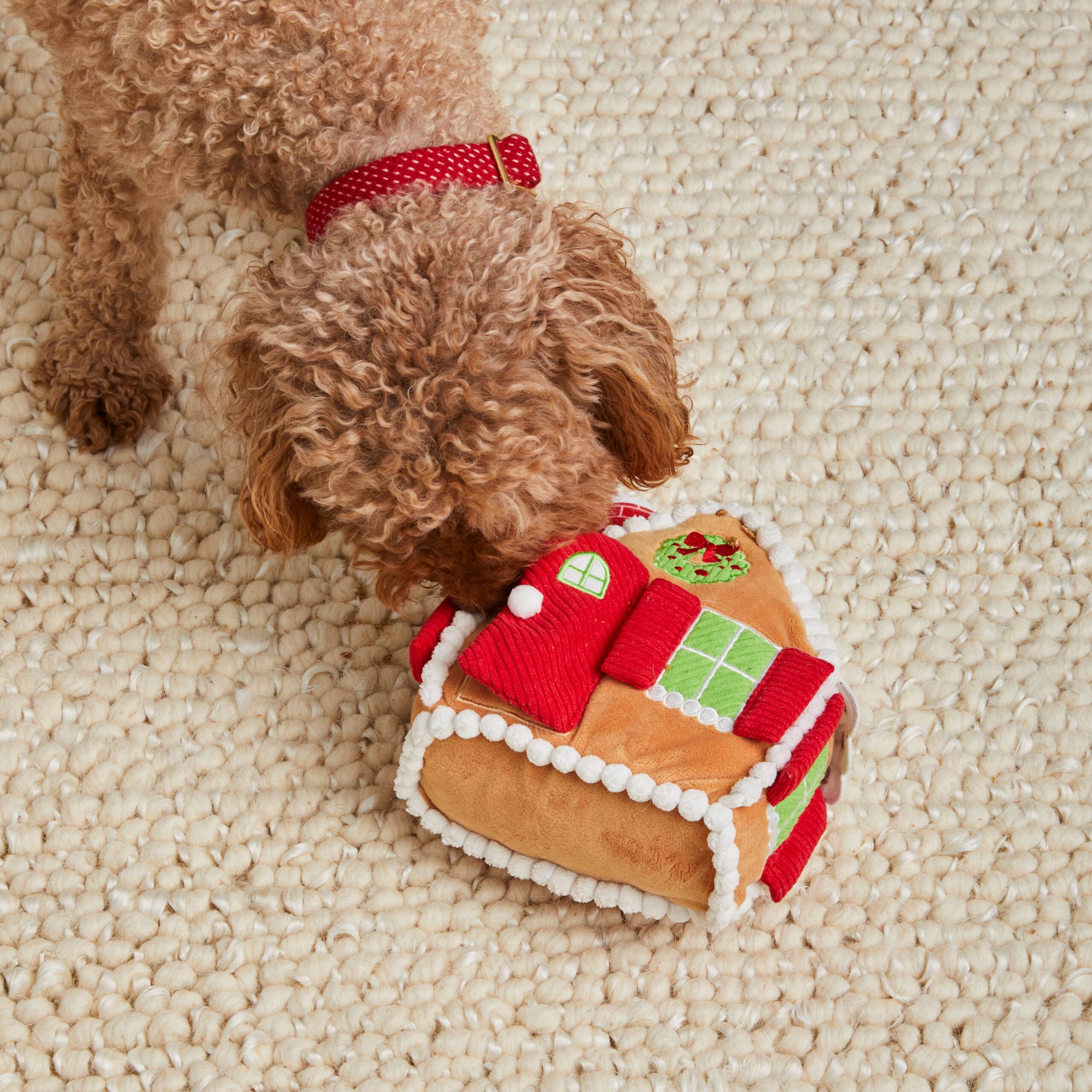 Gingerbread House Interactive Snuffle Holiday Dog Toy - Image 3