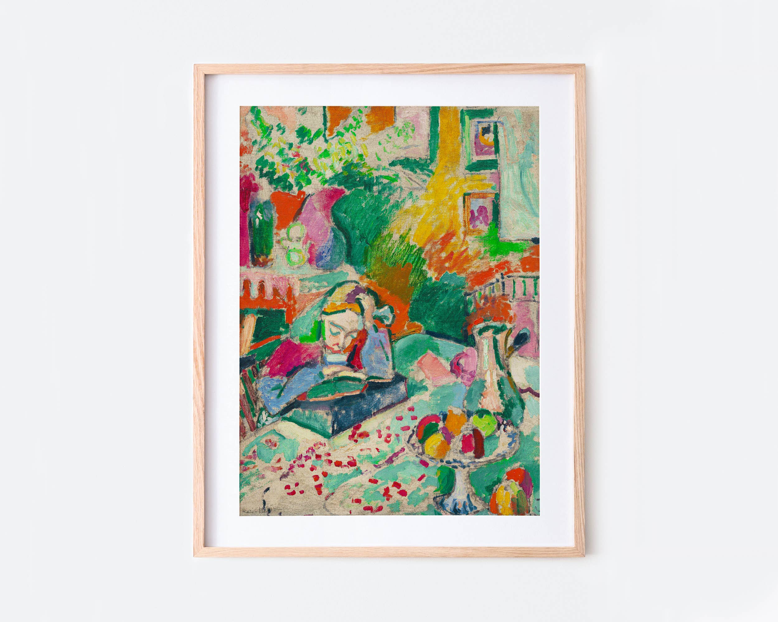 Sugar & Canvas - Matisse Interior with a Young Girl Reading Art Print M140 - Image 8
