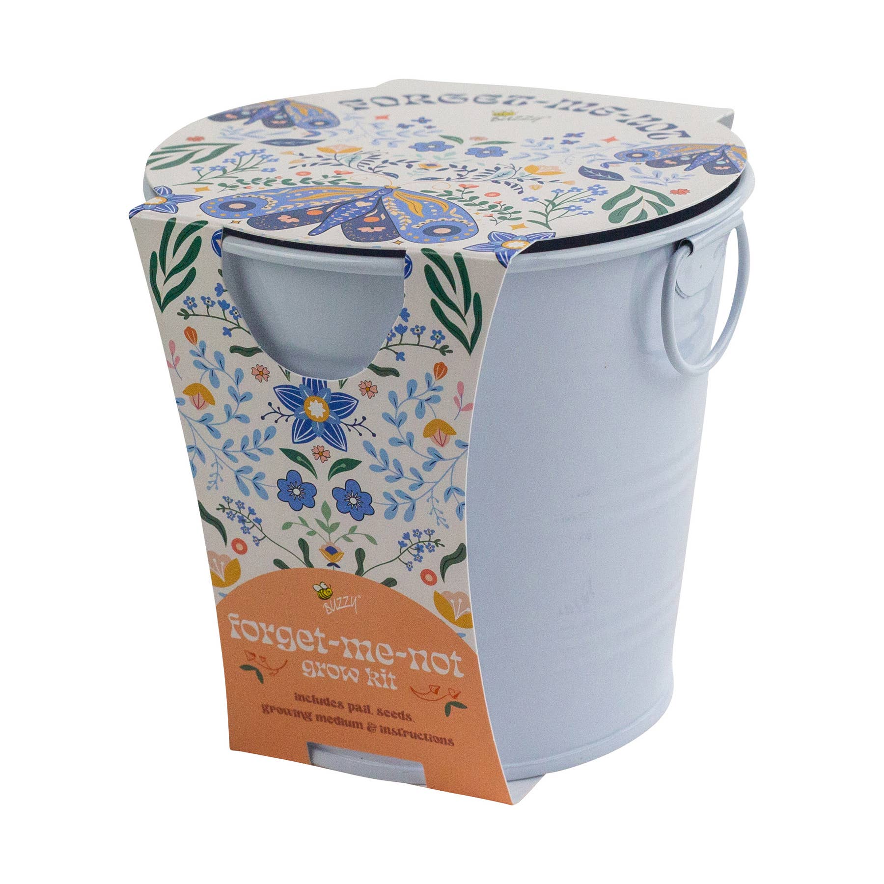 Painted Flower Grow Pail - Forget-Me-Not Grow Kit - Image 4