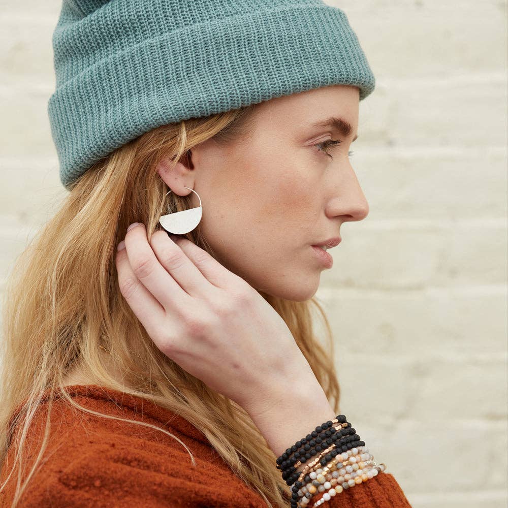 Refined Earring Collection - Lunar Hoop/Sterling Silver - Image 2