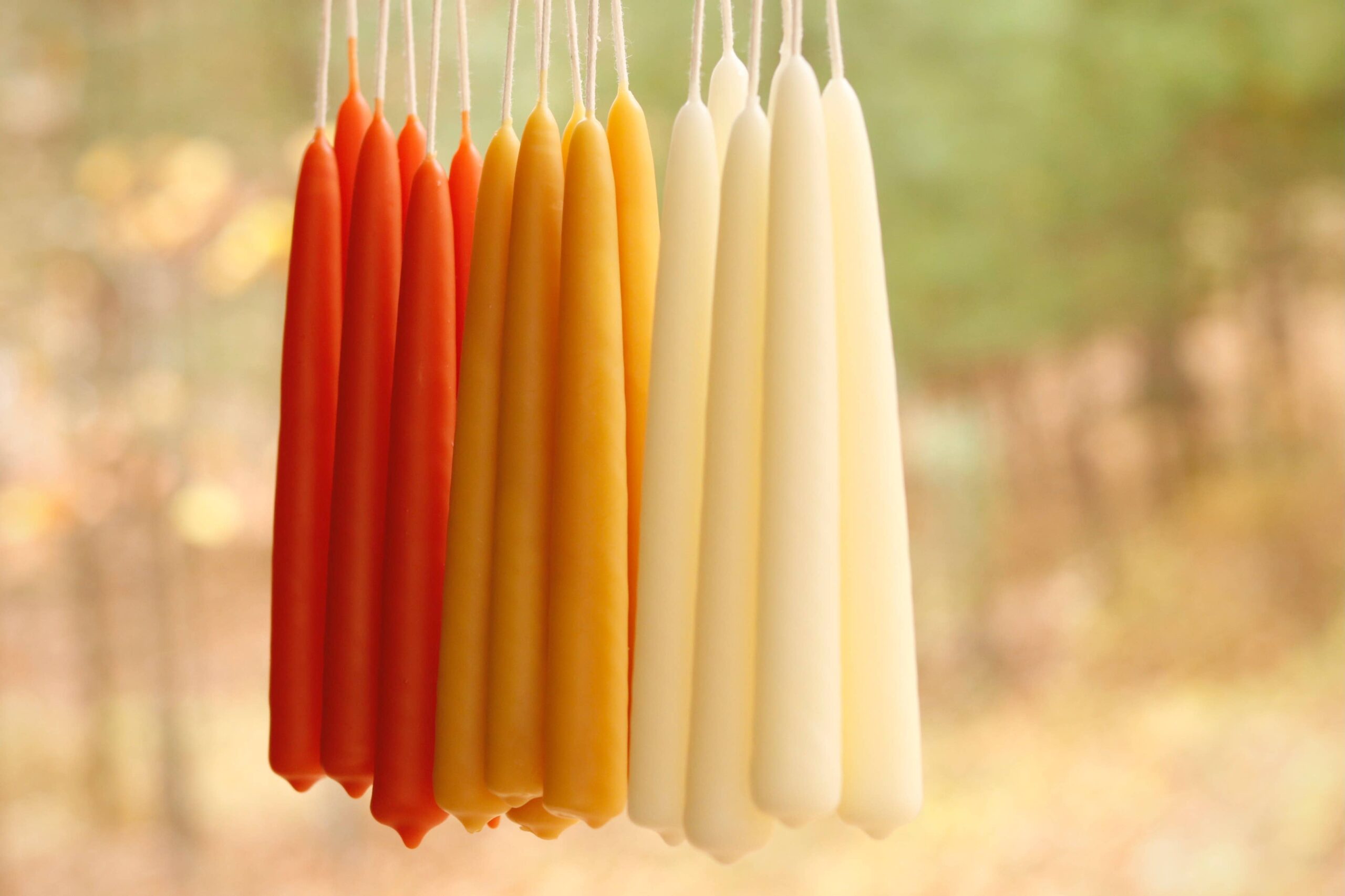 BeeBearPro candles & clay - 7" Taper Candle / Candlestick / Dinner Candle / Beeswax - Image 3