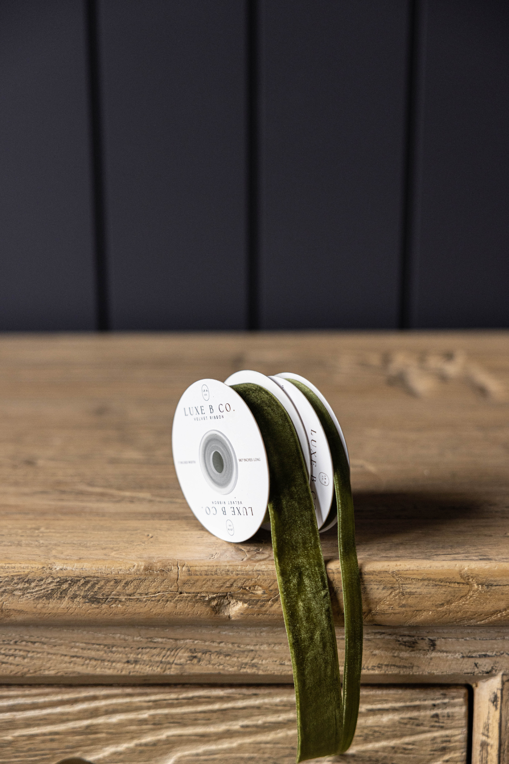 Ribbon Sage Velvet Holiday Decor: Small