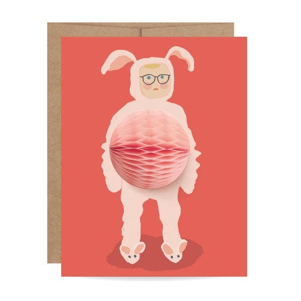 Pop-up Card - Bunny Suit - Holiday