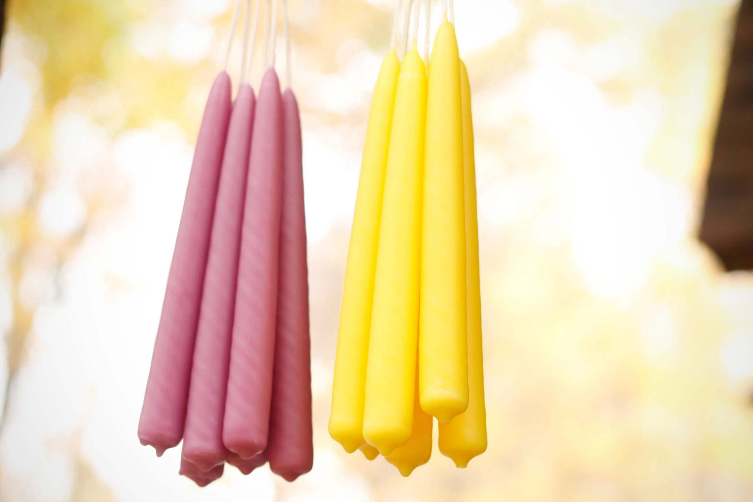 BeeBearPro candles & clay - 7" Taper Candle / Candlestick / Dinner Candle / Beeswax - Image 5