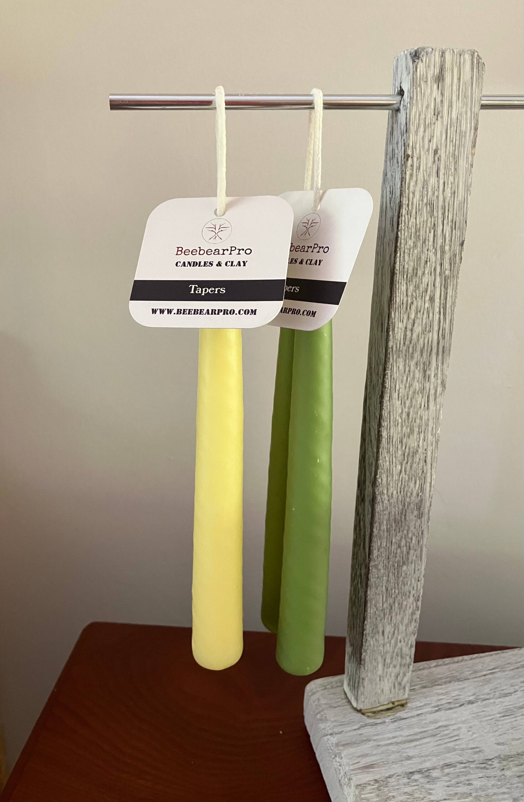 BeeBearPro candles & clay - 7" Taper Candle / Candlestick / Dinner Candle / Beeswax - Image 6