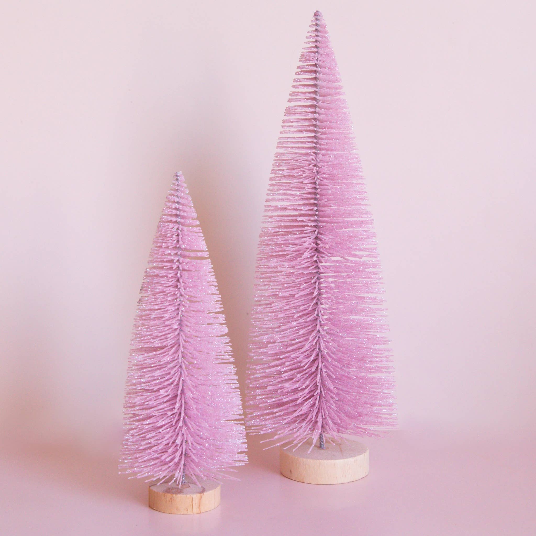 Bottle Brush Tree | Pink | Sparkle Christmas Tree: 13 inch - Image 2