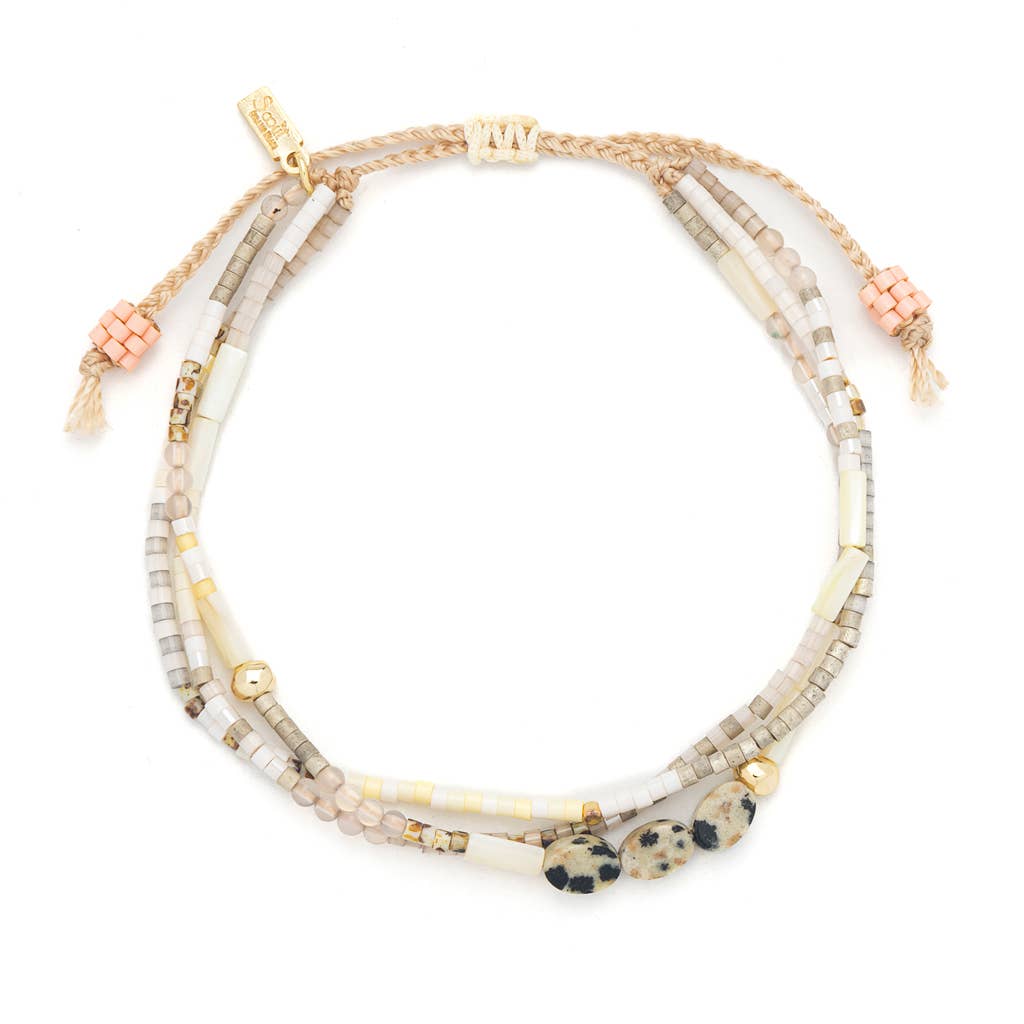 Mixed Media Bracelet - Joy/Dalmatian Jasper/Gold - Image 2