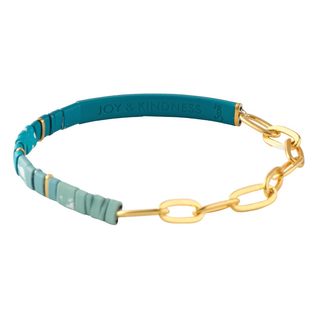 Good Karma Ombre w/Chain Bracelet - Joy&Kndnss Turquoise/Gld - Image 3